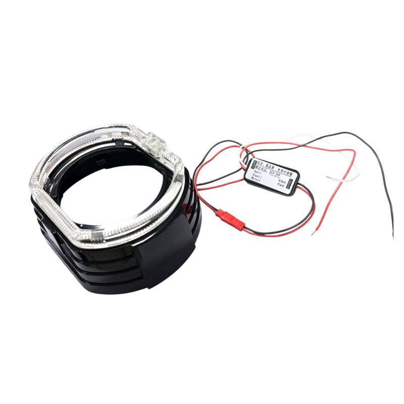 Καπάκι Για Προτζέκτορα 3" Για BMW Με Led Angel Eyes - RIng Single - Ice Blue OEM