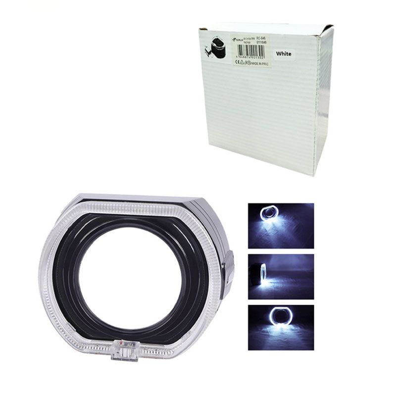 Καπάκι Για Προτζέκτορα 3" Για BMW Με Led Angel Eyes - Circle Single - Ice Blue OEM