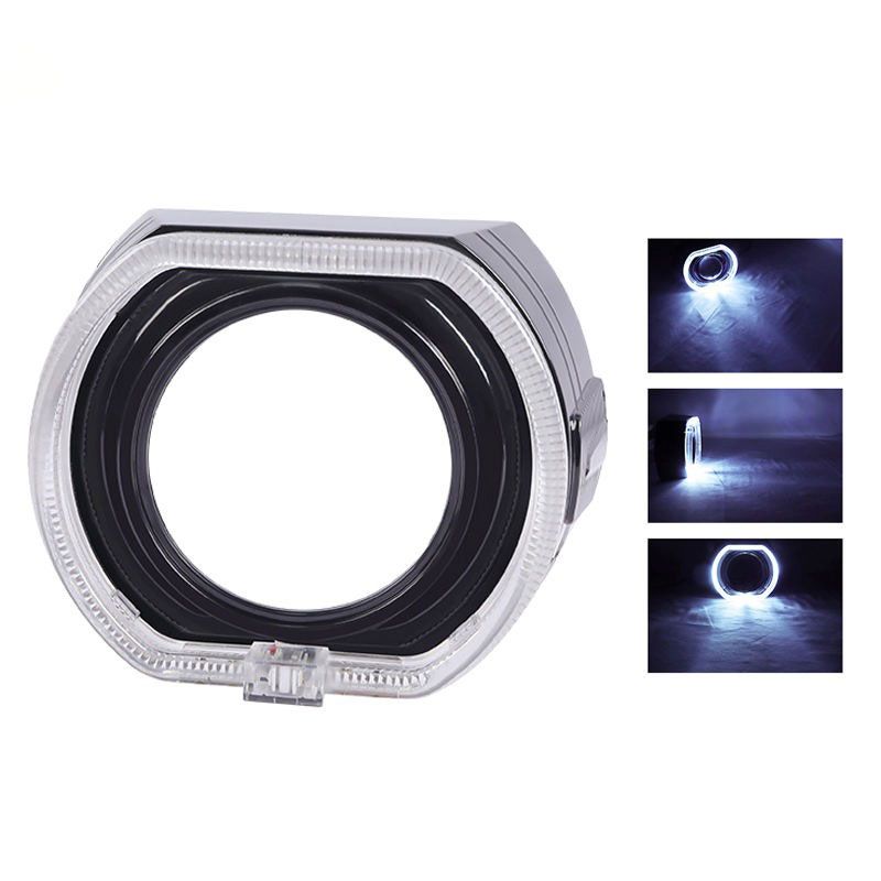 Καπάκι Για Προτζέκτορα 3" Για BMW Με Led Angel Eyes - Circle Single - Ice Blue OEM