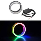 LED φωτιζόμενη στεφάνη αυτοκινήτου Angel Eyes 3" με εναλλαγή χρωμάτων– LED Car angel eyes - Άσπρο - Κίτρινο - Κόκκινο - Μπλε OEM