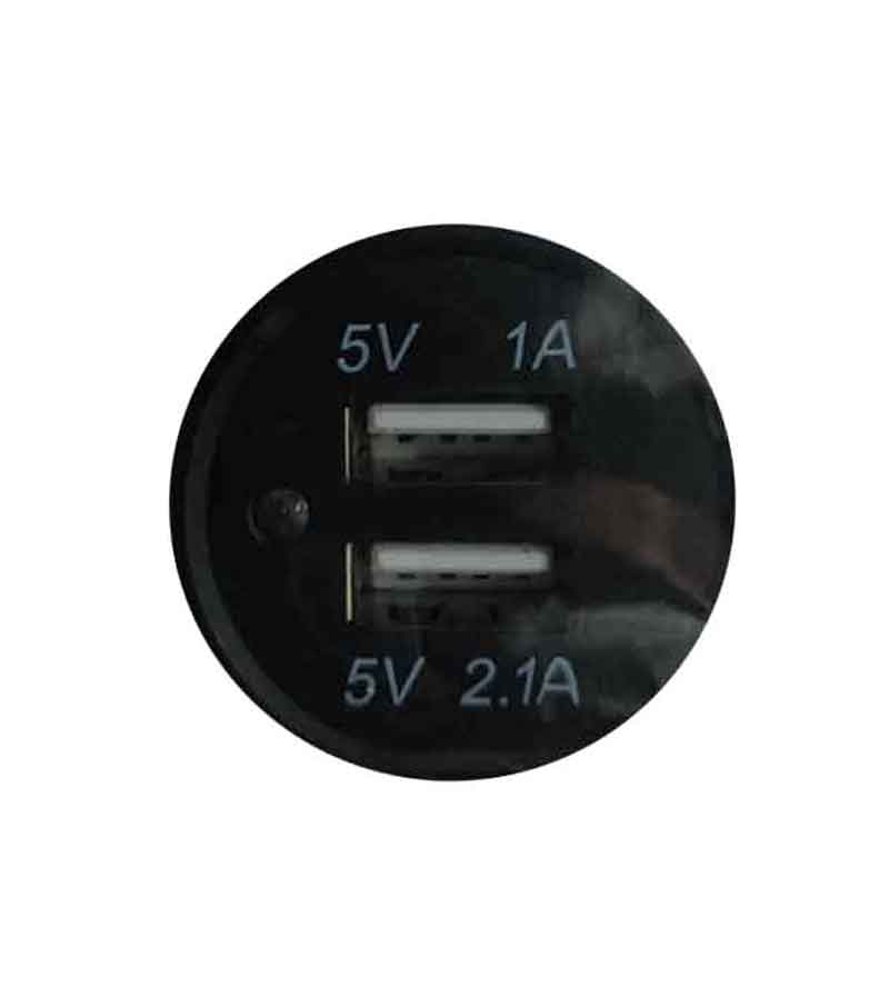 RCHANG Διπλός Φορτιστής USB Αυτοκινήτου 12–24V με Έξοδο 1A & 2.1A – Εντοιχιζόμενος W10005 - Cargador USB Dual RCHANG