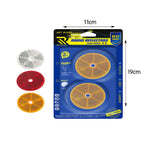 Rchang Στρογγυλοί Ανακλαστήρες 2τμχ W16300 60mm- Round Reflectors 2pcs - Κόκκινο - Λευκό - Πορτοκαλί RCHANG