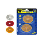 Rchang Στρογγυλοί Ανακλαστήρες 2τμχ W16300 60mm- Round Reflectors 2pcs - Κόκκινο - Λευκό - Πορτοκαλί RCHANG