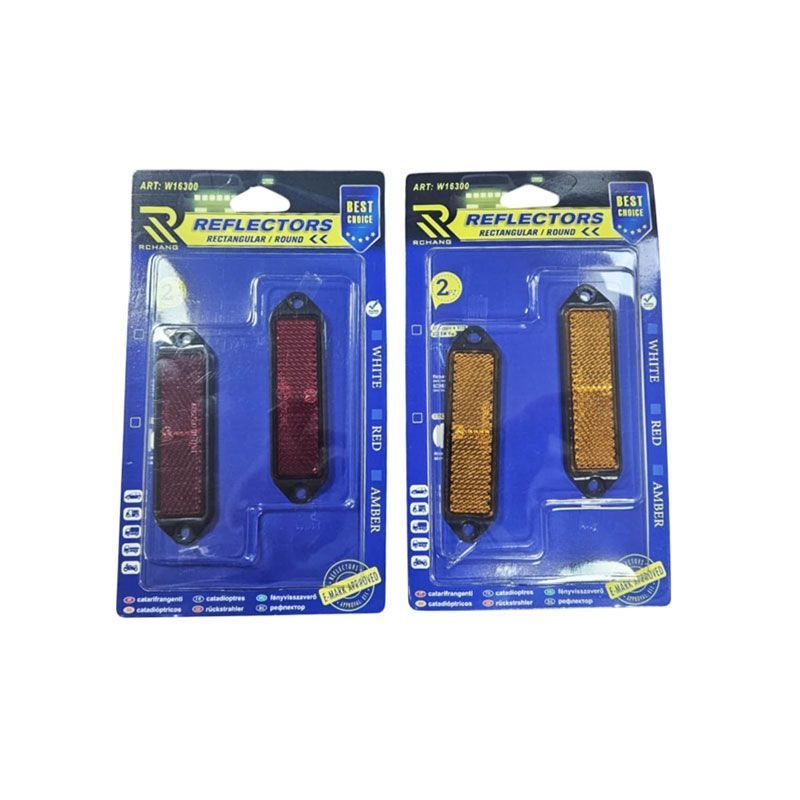 Rchang Ανακλαστήρες 2τμχ W16300 - Round Reflectors 2pcs - Κόκκινο - Λευκό - Πορτοκαλί RCHANG