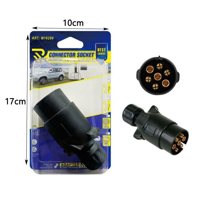 Αντάπτορας Τρέιλερ 7 Πινών για Σύνδεση Αυτοκινήτου με Τροχόσπιτο - Connector Socket OEM