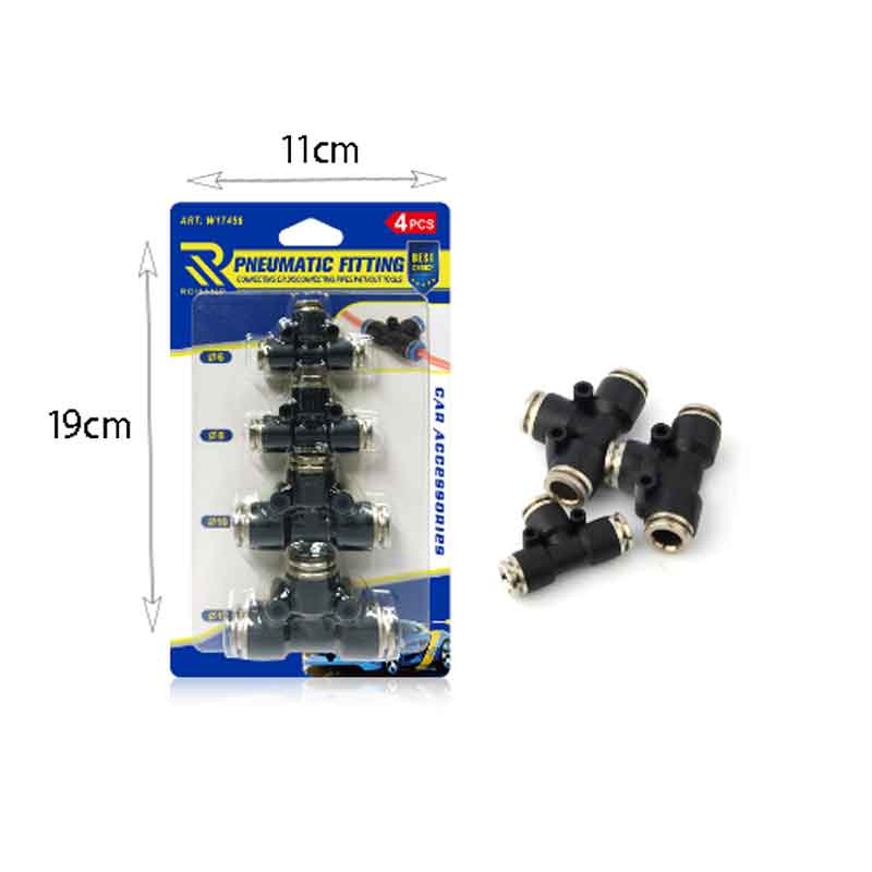 Rchang Συνδετικά Δικτύου Αέρος 4τμχ Τ 6mm – 8mm – 10mm – 12mm - Pneumatic Fitting RCHANG