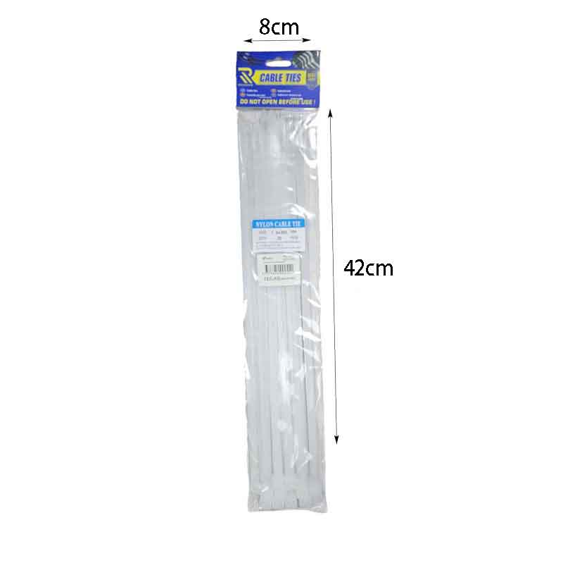 Rchang Δεματικά καλωδίων 4.8x350mm 30τμχ λευκά - White Cable Ties RCHANG