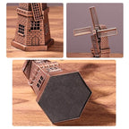 Διακοσμητικό Ανεμόμυλος - Holland Windmill Decor - Ασημί OEM