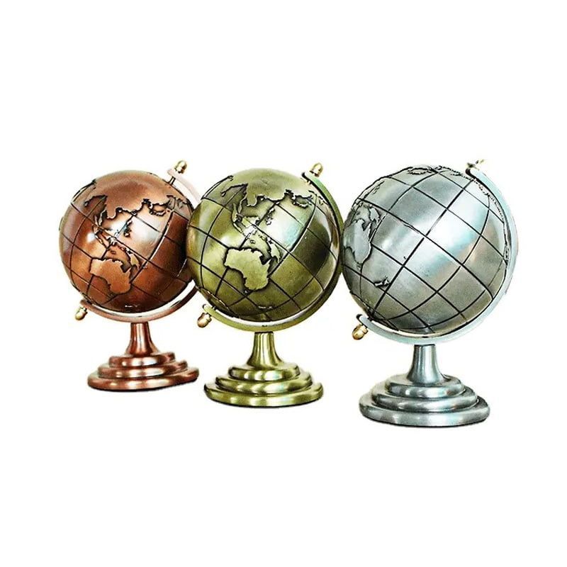 Διακοσμητικό Υδρόγειος Σφαίρα - Globe Decor - Ασημί OEM