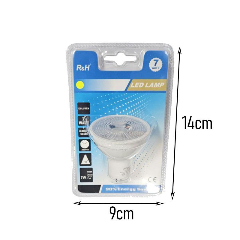 Λάμπα LED GU10 7W Θερμό Χρώμα 3000K – LED Bulb GU10 - Γκρι - Εκρού OEM