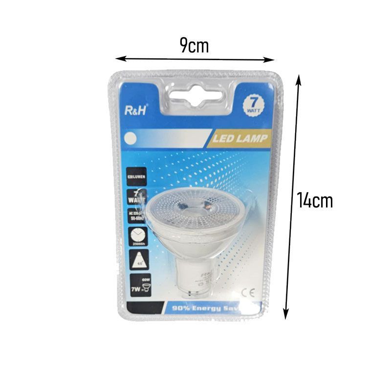 Λάμπα LED GU10 7W Ψυχρό Χρώμα 3000K – LED Bulb GU10 - Γκρι - Εκρού OEM