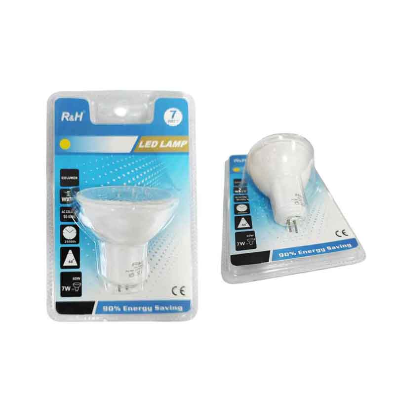 Λάμπα LED GU10 7W Θερμό Χρώμα 3000K – LED Bulb GU10 - Γκρι - Εκρού OEM