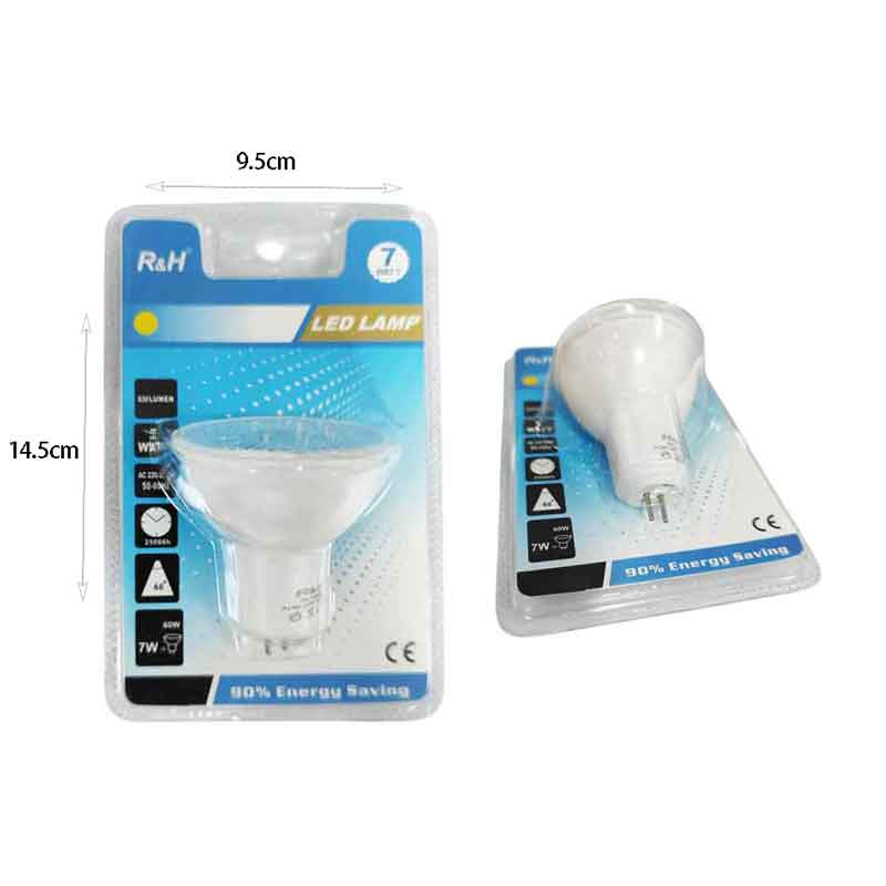 Λάμπα LED GU10 7W Θερμό Χρώμα 3000K – LED Bulb GU10 - Γκρι - Εκρού OEM