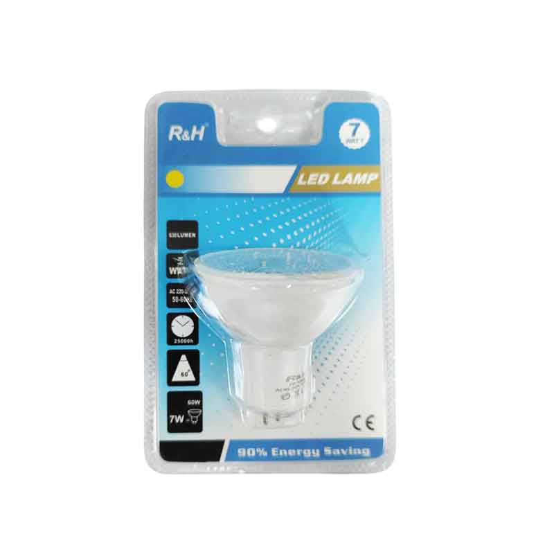 Λάμπα LED GU10 7W Θερμό Χρώμα 3000K – LED Bulb GU10 - Γκρι - Εκρού OEM