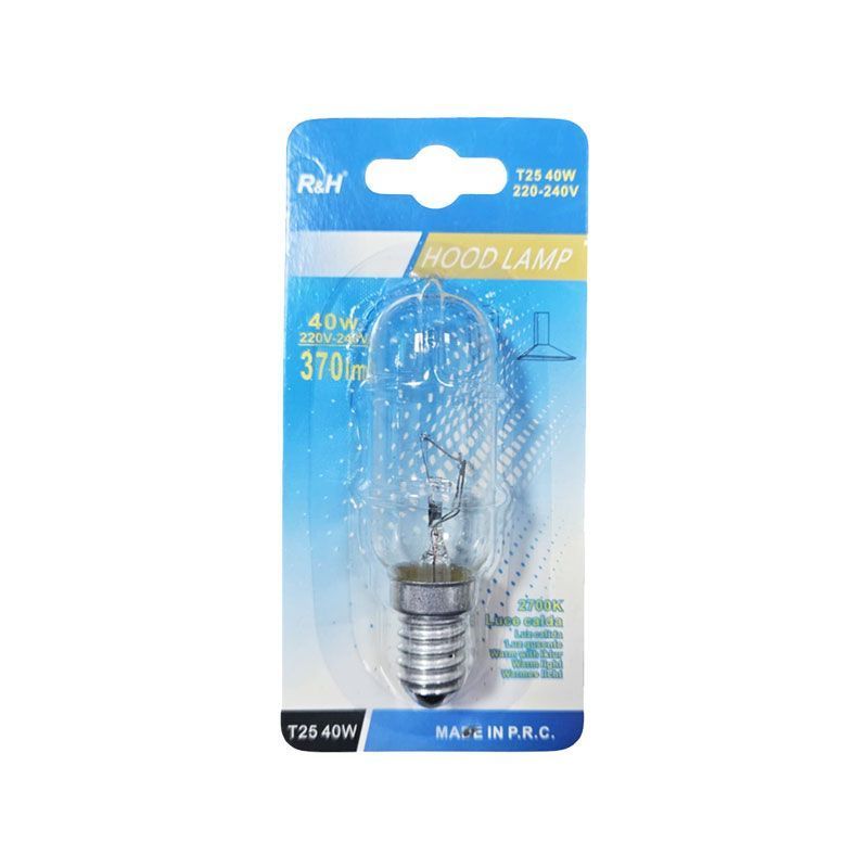 R&H Λάμπα T25 40W E14 370 Lumen για Απορροφητήρα - Hood Lamp OEM