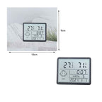 Ψηφιακό ρολόι υγρόμετρο - Digital Hygrometer clock - Γκρι - Μαύρο OEM