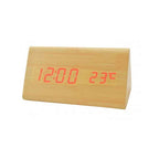 Ξύλινο Ψηφιακό Ρολόι LED με Θερμόμετρο VST-861 – LED Wooden Clock with Temperature Display - Μαύρο OEM
