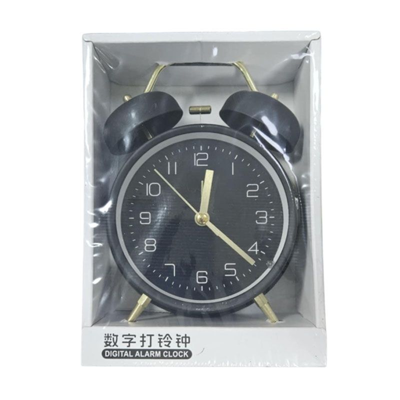 Ρολόι Ξυπνητήρι Αναλογικό Μεταλλικό με Διπλό Κουδούνι - Analog Metal Alarm Clock OEM