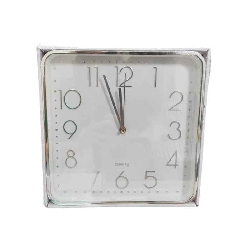 Ρολόι Τοίχου 29.5cm – Wall Clock 29.5cm - Ασημί OEM