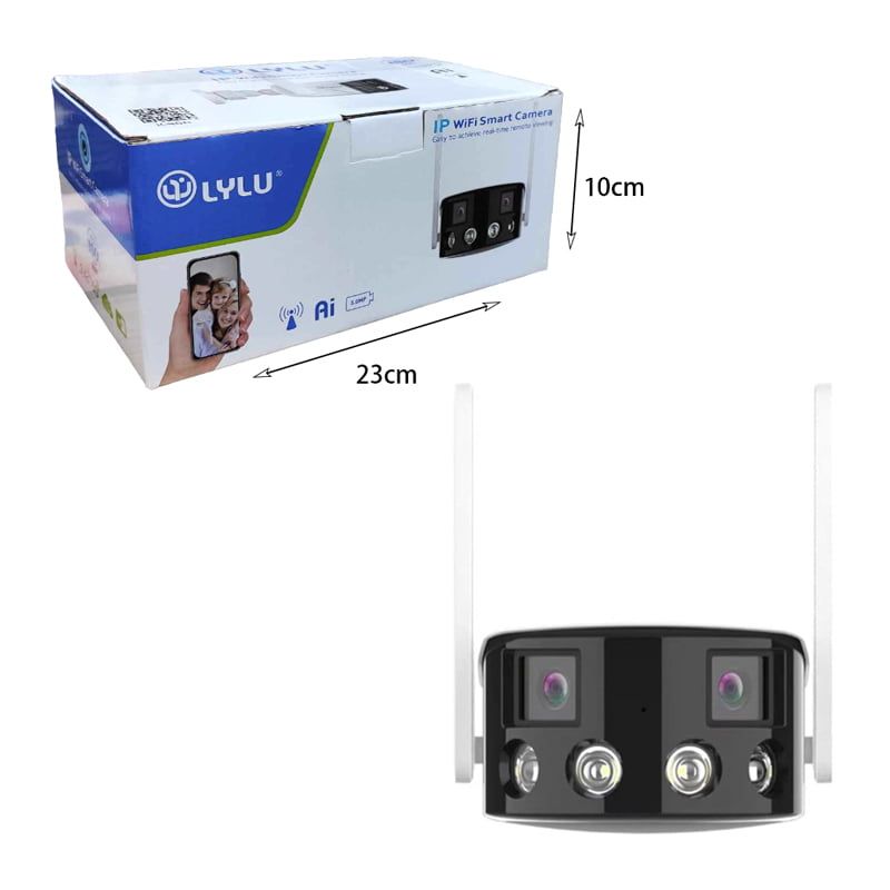 Lylu IP Κάμερα ασφαλείας 5.0MP - Dual Lens Wide View IP WIFI Smart Camera 5.0MP Ai LYLU