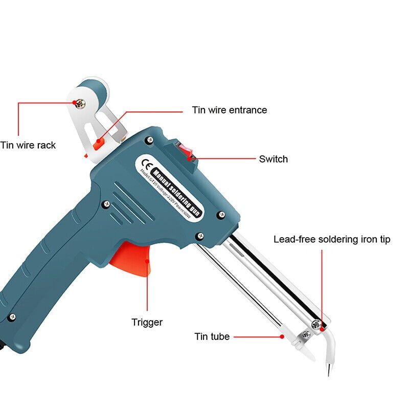 Πιστόλι κολλητήρι συγκόλλησης GT10 60W – Solder Gun External Heat OEM