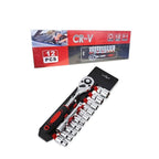 Σετ Καστάνια Καρυδάκια 1/2" Τεμάχια CR-V 12τεμ - CR-V Set Sockets OEM
