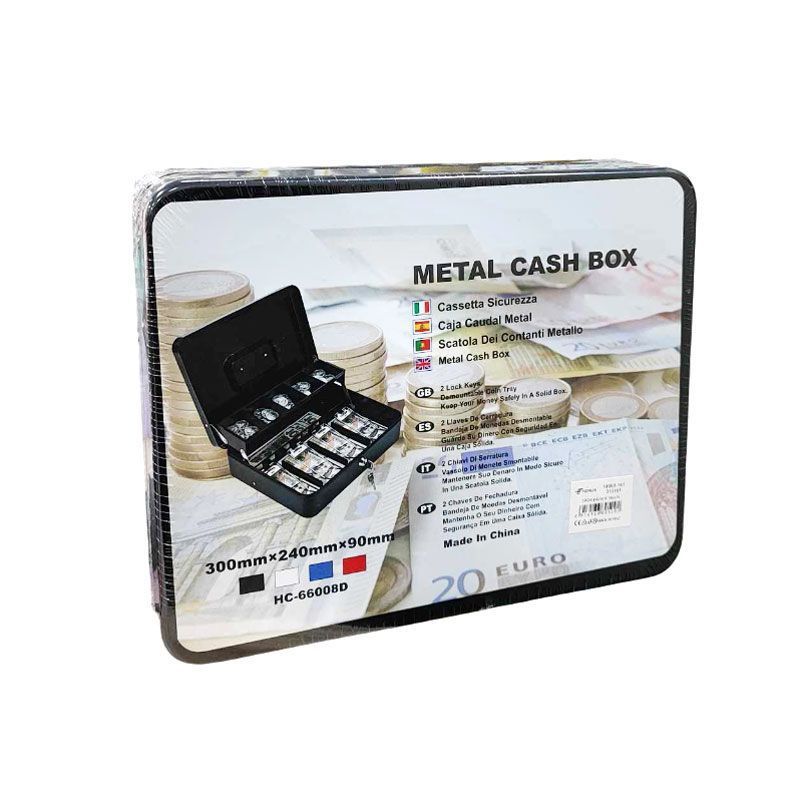 Κουτί Μεταλλικό Ταμείου με Κλειδαριά 30x24x9cm - Metal Cash Box OEM