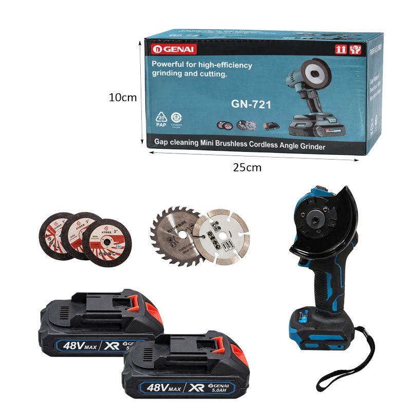 Genai Ασύρματος Γωνιακός Τροχός Μπαταρίας Brushless GN-721 48V - Cordless Brushless Angle Grinder OEM