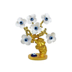 Διακοσμητικό με μπλε μάτια - Decoration with eyes - Ασημί OEM