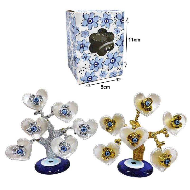 Διακοσμητικό με μπλε μάτια - Decoration with blue eyes - Ασημί OEM