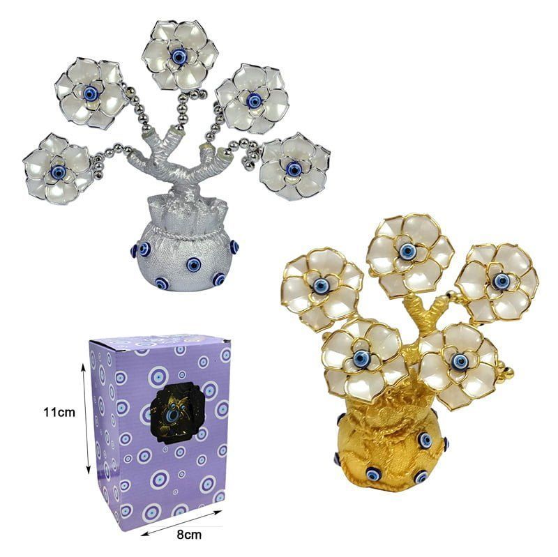 Διακοσμητικό με μπλε μάτια - Decoration with blue eyes - Ασημί OEM