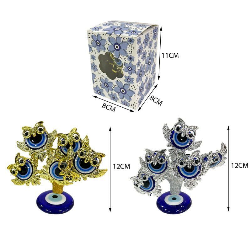 Διακοσμητικό με μπλε μάτια - Decoration with blue eyes - Ασημί OEM