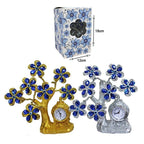 Διακοσμητικό με μπλε μάτια ρολόι - Decoration with blue eyes clock - Ασημί OEM