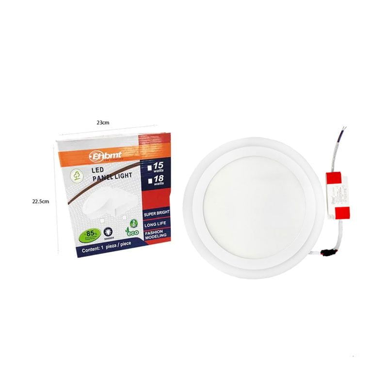 EHBMT LED φωτιστικό οροφής Ø205 18+6W λευκό+κίτρινο φώς - LED Panel light round - Blue white - Warm white OEM