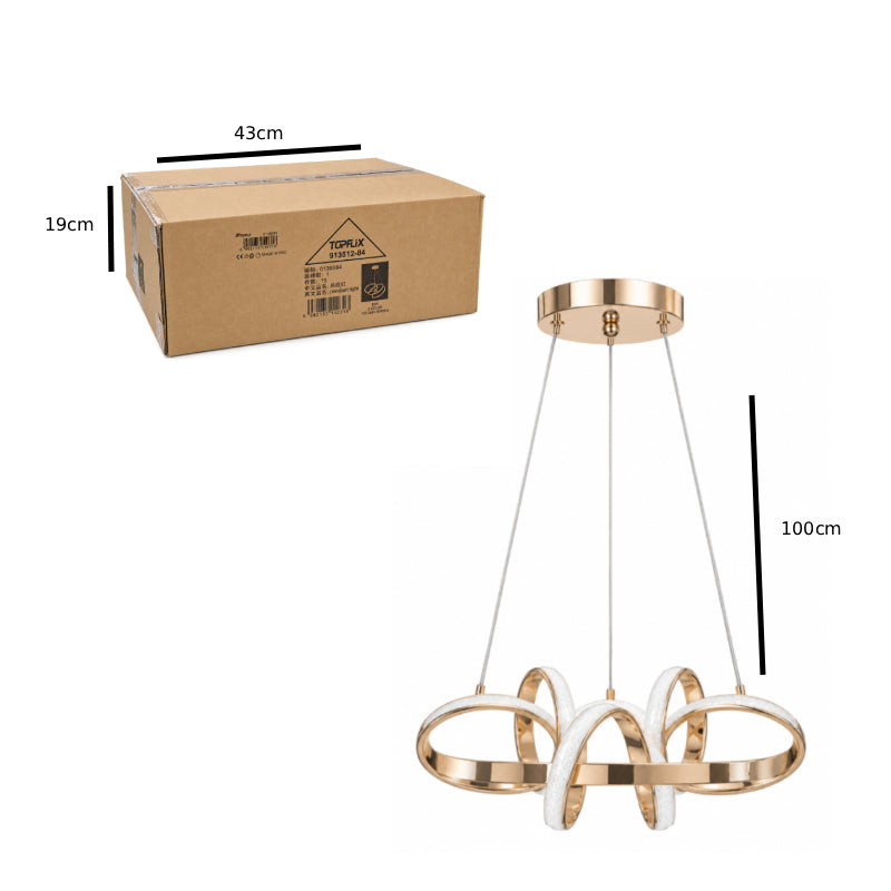 Κρεμαστό Φωτιστικό Οροφής LED 100W με 3 Χρώματα Φωτισμού - Pendant Ceiling Light 100W LED Light with 3 Light Colors - Warm white - White