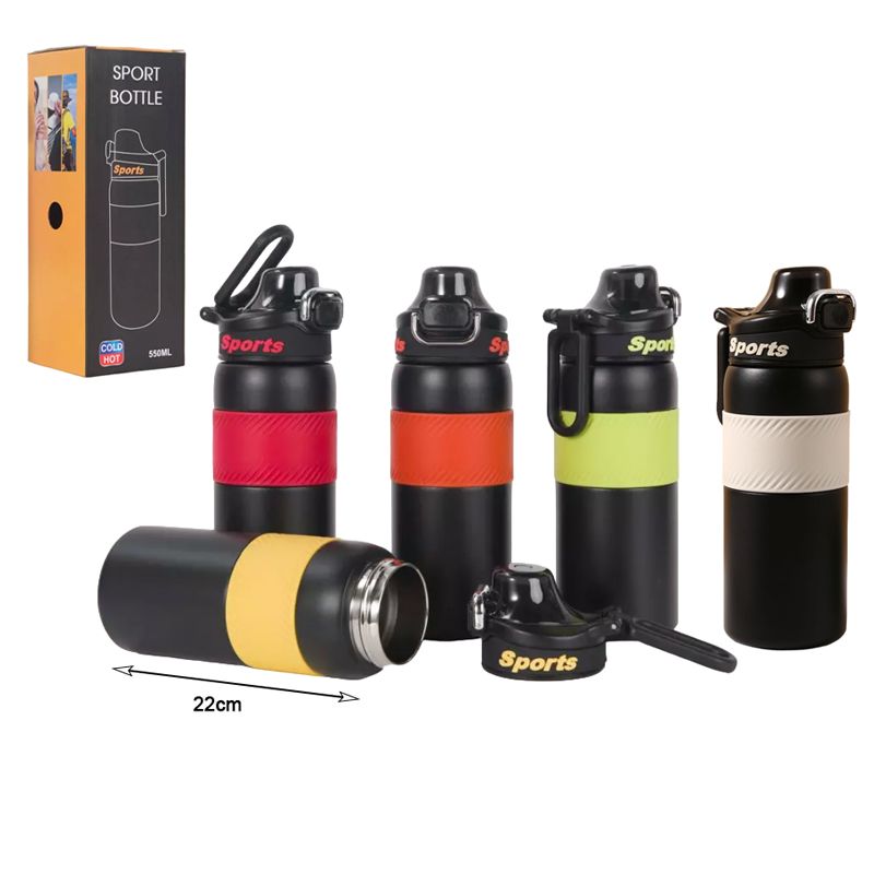 Μπουκάλι Θερμός 550mL - Sport Bottle - Λευκό - Μπλε - Πορτοκαλί - Ροζ OEM