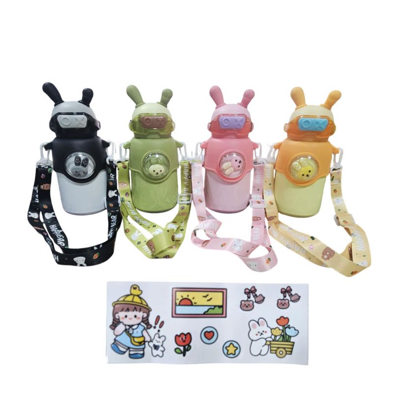 Παγουρίνο Θερμός & Αξεσουάρ Μεταφοράς με Αυτάκια Λαγού 500ml - OX-Rabbit Thermal Water Bottle OEM