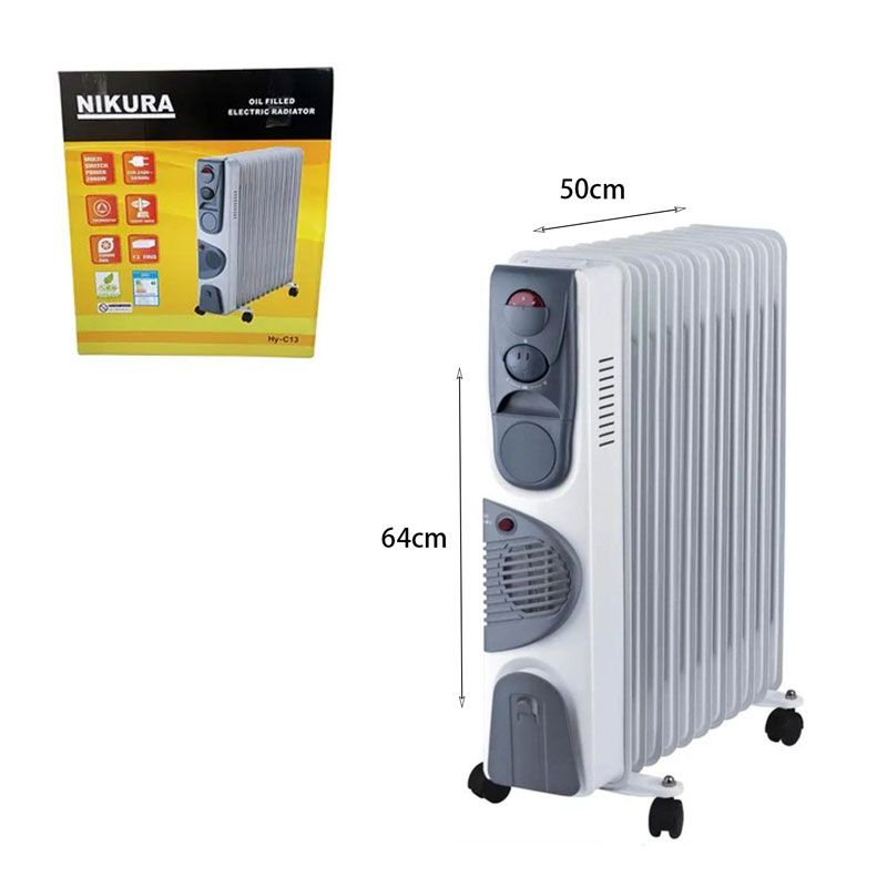 Nikura Καλοριφέρ Λαδιού 2500W+400W HY-C3-F - Oil Filled Electric Radiator