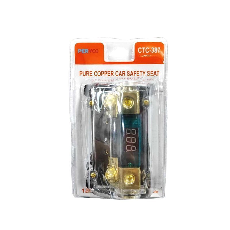 PerVoi Ασφαλειοθήκη με ψηφιακό βολτόμετρο CTC-387 - Digital Fuse Holder PerVoi