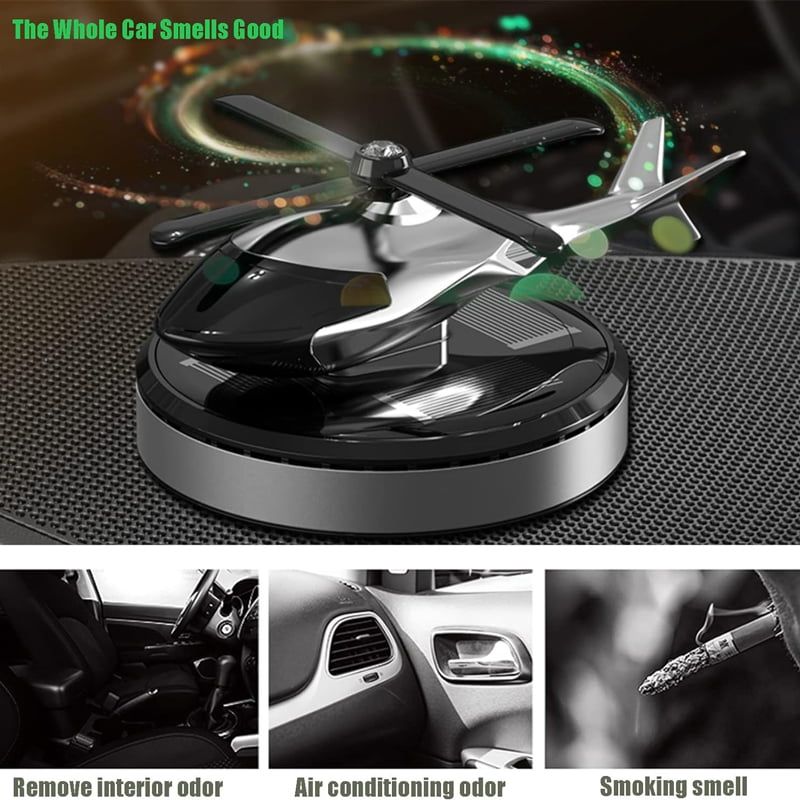 Αρωματικό Αυτοκινήτου Ελικόπτερο με Ηλιακά Περιστρεφόμενο Έλικα – Solar car air freshener OEM