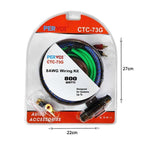 PERVOI Σετ Καλωδίων Ενισχυτή Αυτοκινήτου 800W CTC-73G - 8AWG Wiring Kit Car Cables PerVoi