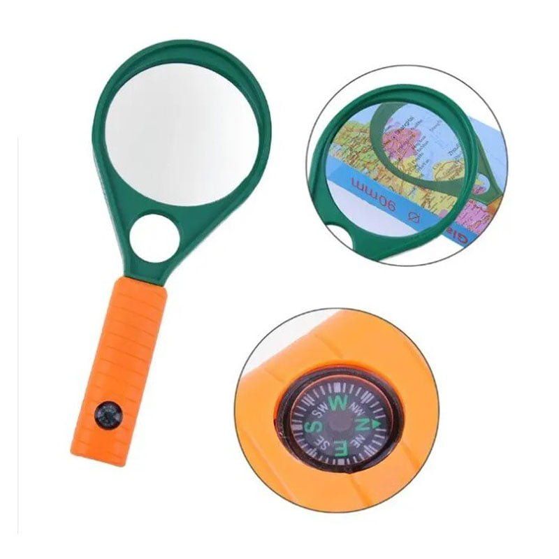 Μεγεθυντικός Φακός Χειρός με Πυξίδα 75mm NO.SG00754- Magnifying glass OEM