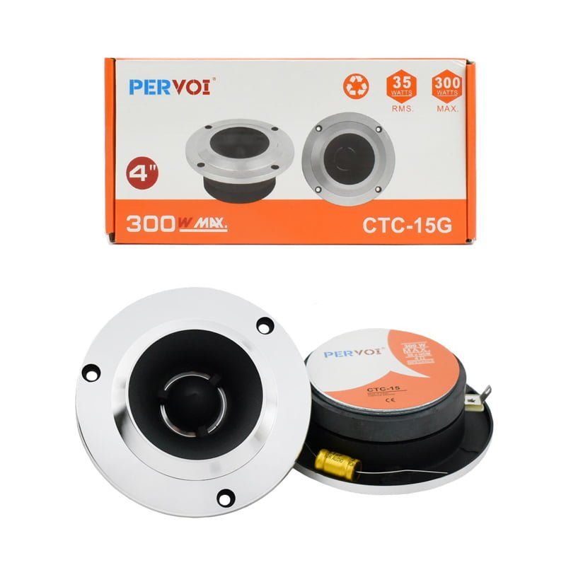 PerVoi Σετ Tweeter Αυτοκινήτου Στρογγυλά 4″ 300W CTC-15G - Car Tweeter Set PerVoi