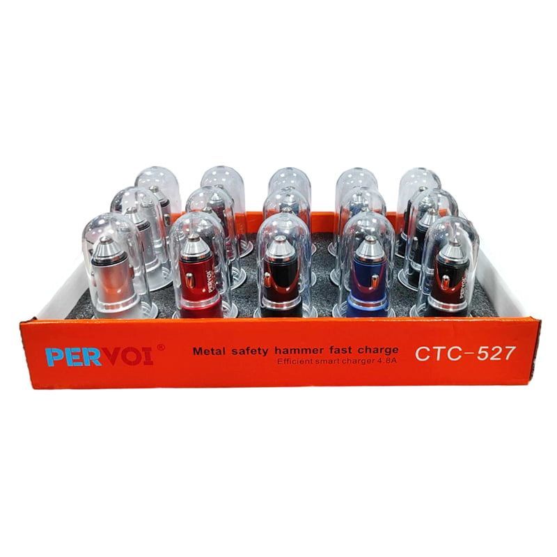 PerVoi Φορτιστής αυτοκινήτου με 2 θύρες USB 4.8A CTC-527 - Car charger PerVoi