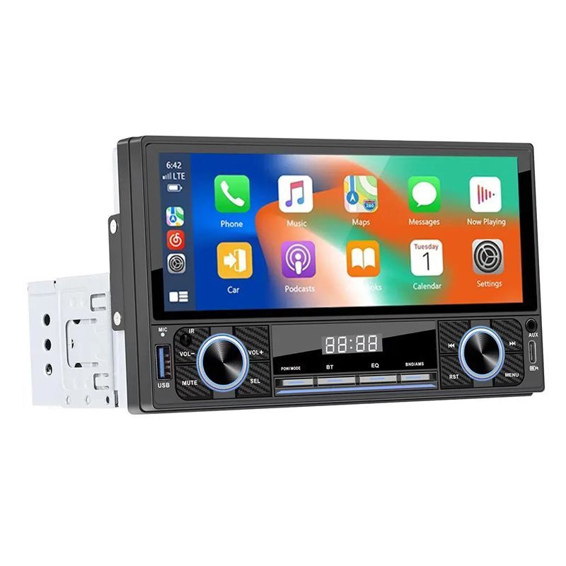PerVoi Οθόνη αυτοκινήτου Ηχοσύστημα Bluetooth USB AUX MP5 FM 6.8″ 12V 60W CTC-6821 - Car 1 Din HD Touch Screen Rearview Function PerVoi