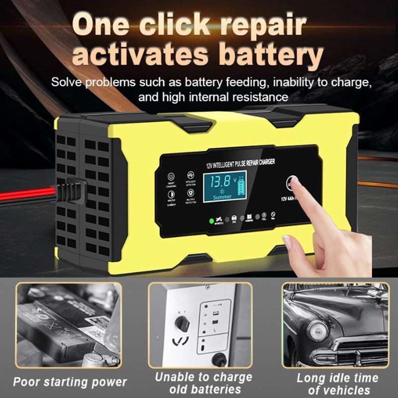 Φορτιστής Μπαταρίας Αυτοκινήτου 4Ah-100Ah 12V 6A - Intelligent Pulse Repair Charger XJB-139-02-1206 OEM