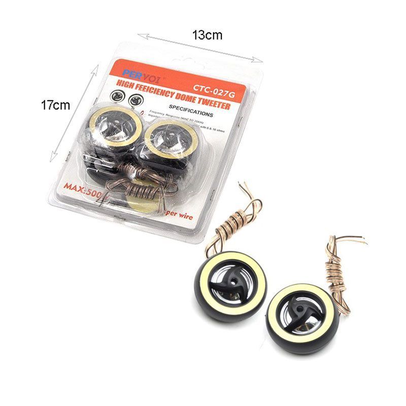 Pervoi Σετ Mini Tweeter Ηχεία Αυτοκινήτου 500w CTC-027G μαύρο 2τμχ - Car Mini Tweeter speakers PerVoi