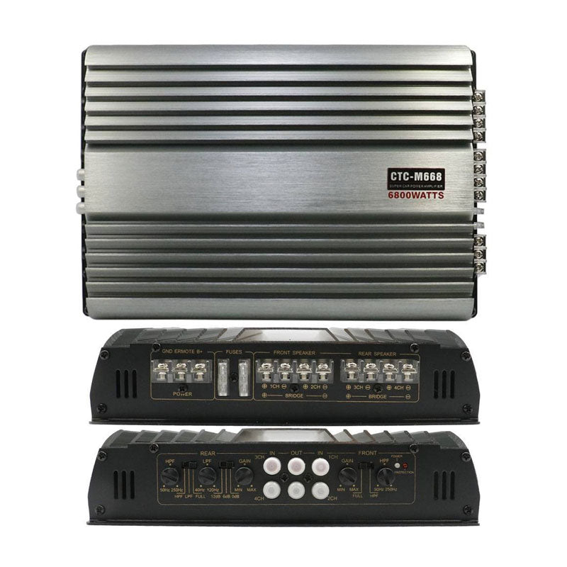 PERVOI Ενισχυτής Αυτοκινήτου 4 Καναλιών 6800W CTC-M668 - Car Audio Amplifier OEM