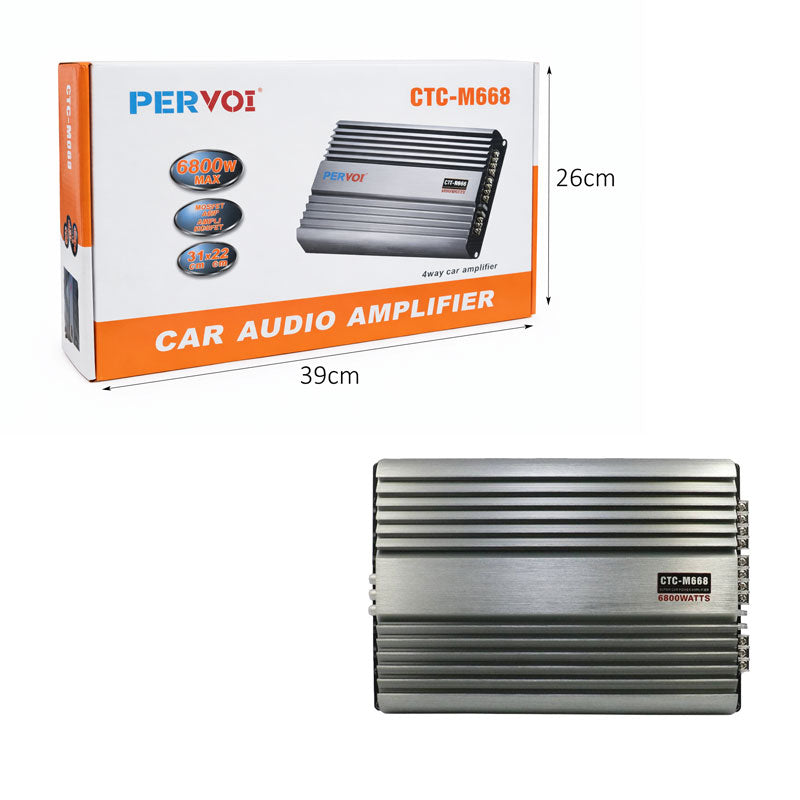 PERVOI Ενισχυτής Αυτοκινήτου 4 Καναλιών 6800W CTC-M668 - Car Audio Amplifier OEM
