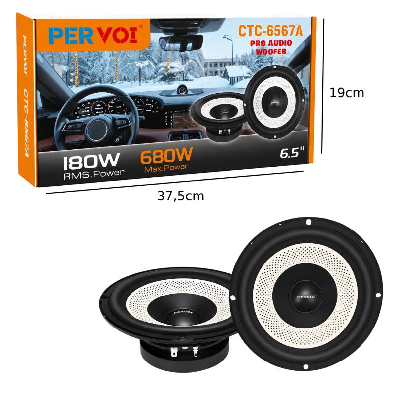 PerVoi Ηχεία Αυτοκινήτου 6.5" 680W Max / 180W RMS CTC-6567A - Car Audio Speakers